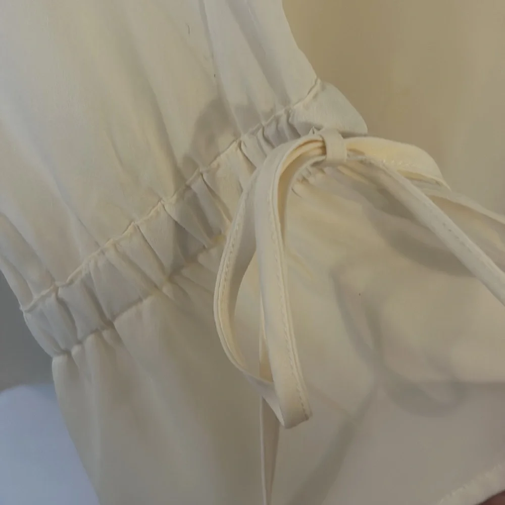 J. Crew ivory Bow-Sleeve blouse size 12
